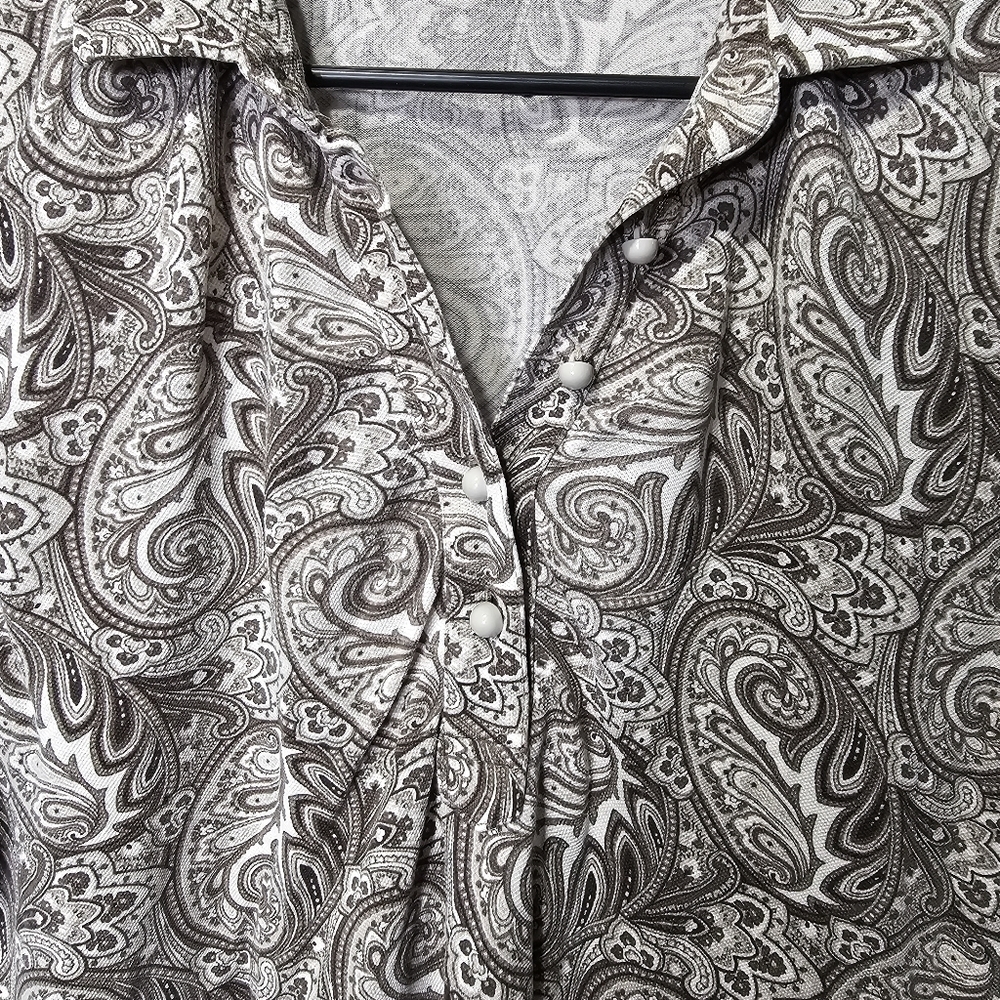 Talbots Button-Down Blouse Smooth Rounded Buttons… - image 5